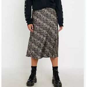 Urban Outfitters Snake Skin Print Midi Skirt XS